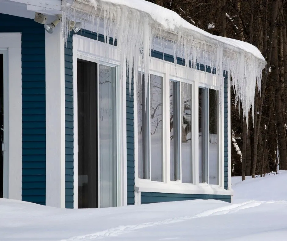 icicles in the roof